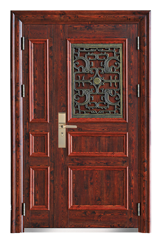 门业图片-拼接工艺防盗门ML-6046子母门1200*2050图片